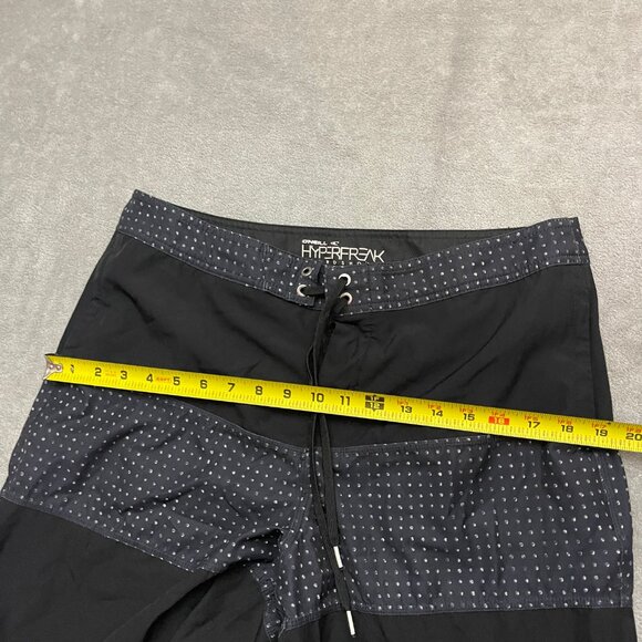 O'Neill Hyperfreak Board Shorts Black and Gray Mens 33 9" Swim Trunks - Picture 5 of 11